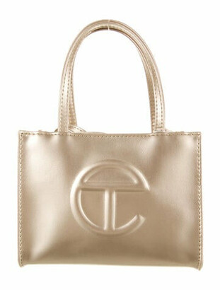 small gold telfar bolsa