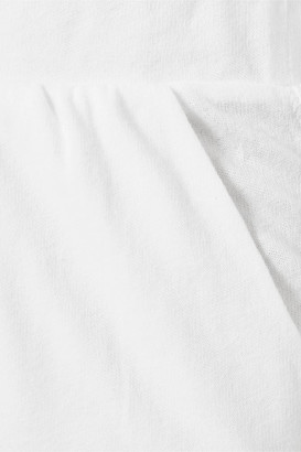 Skin Adrielle Brushed-cotton Pajama Pants - White