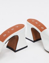 Thumbnail for your product : CHIO mules with flared heel in white leather