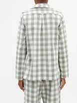 Thumbnail for your product : GENERAL SLEEP Check Organic-cotton Pyjamas - Khaki White