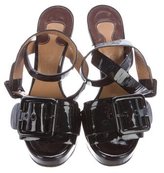 Thumbnail for your product : Chloé Patent Leather Wedge Sandals