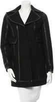 Thumbnail for your product : Diane von Furstenberg Wool & Leather-Trimmed Coat