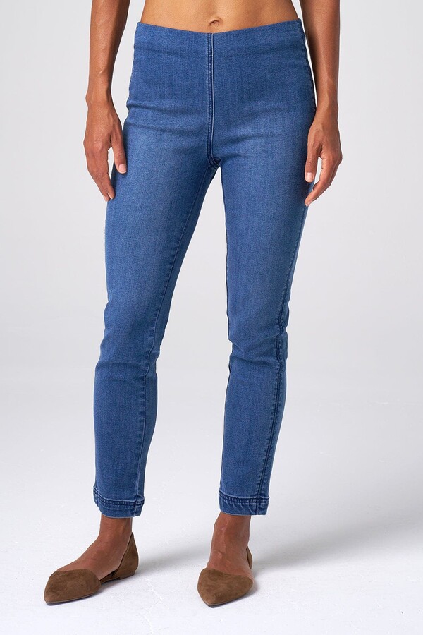 Franne Golde Slim Stretch Pull-On Ankle Jean