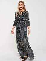 Thumbnail for your product : Very Rope Trim Maxi Dress - Green/Print