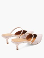 Thumbnail for your product : Malone Souliers Marla Crystal-embellished Lurex Mules - Light Pink