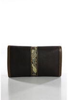 Thumbnail for your product : Leonard Brown Multi Color Leather Medium Square Envelope Clutch
