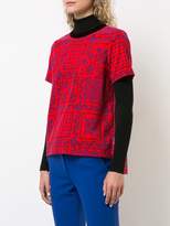 Thumbnail for your product : Sacai pleated back printed T-shirt