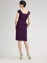 Thumbnail for your product : David Meister Pleated Cap-Sleeve Dress