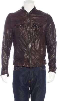 AllSaints Distressed Leather Jacket