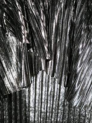 Andorine Metallic Pleated Dress