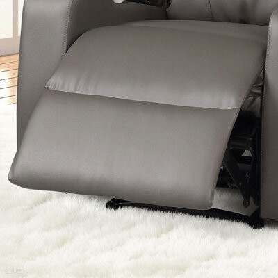 Latitude Run Modern Faux Leather Power Recliner With Storage & Cup Holders