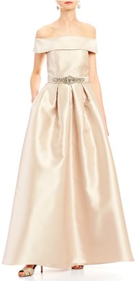 Eliza J Off-The-Shoulder Ball Gown