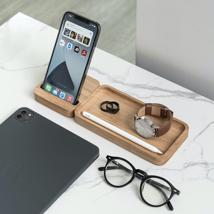 Large Wooden Tray, Desk Organization Set, Custom Wood Organizer, Office Accessories, Home Office, Work From Home, Oakyblocks