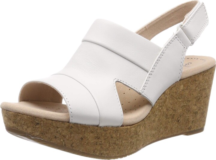 white clark sandals
