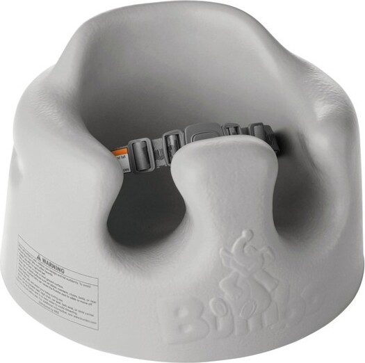 Bumbo BumboBabyInfantSoftFoamComfortableFloorBoosterSeatSupportiveChairwith3PointAdjustableSafetyBuckleStrapHarness-CoolGray