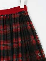 Thumbnail for your product : Dolce & Gabbana Kids tulle checked skirt