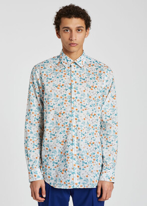 Paul Smith Men's Tailored-Fit White Liberty Floral Print Shirt - ShopStyle