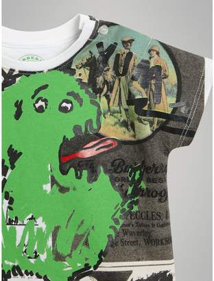 Burberry Childrens Monster Print Cotton T-shirt