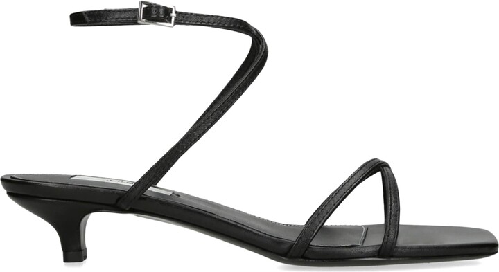 Totême Leather Crossover Heeled Sandals 35