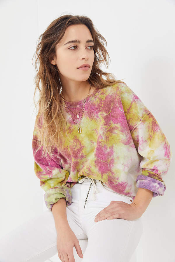 Urban Renewal Recycled Tie-Dye Relaxed Crew Neck Sweatshirt