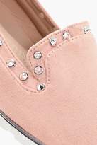 Thumbnail for your product : boohoo Hannah Studded Slipper Ballets