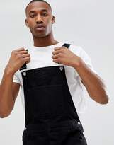 Thumbnail for your product : ASOS Design Denim Short Dungarees In Black