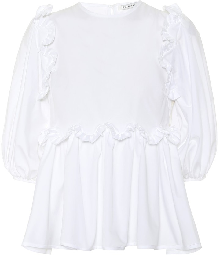 Cecilie Bahnsen Marie cotton blouse - ShopStyle Longsleeve Tops