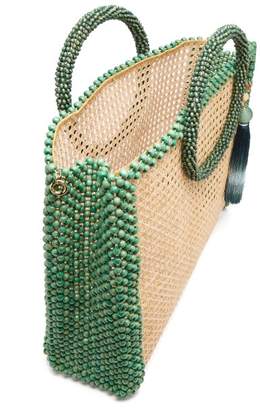 Rosantica Elle Wooden-bead Tote Bag - Womens - Green Multi