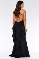 Thumbnail for your product : Quiz Black Crossover Backless Ruffle Maxi Dress