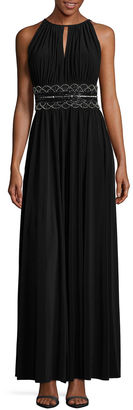 R & M Richards Sleeveless Embellished Fitted Gown-Talls