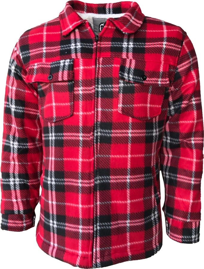 Checked Shirt Mens Padded Work Shirts New Mens Padded Quilted