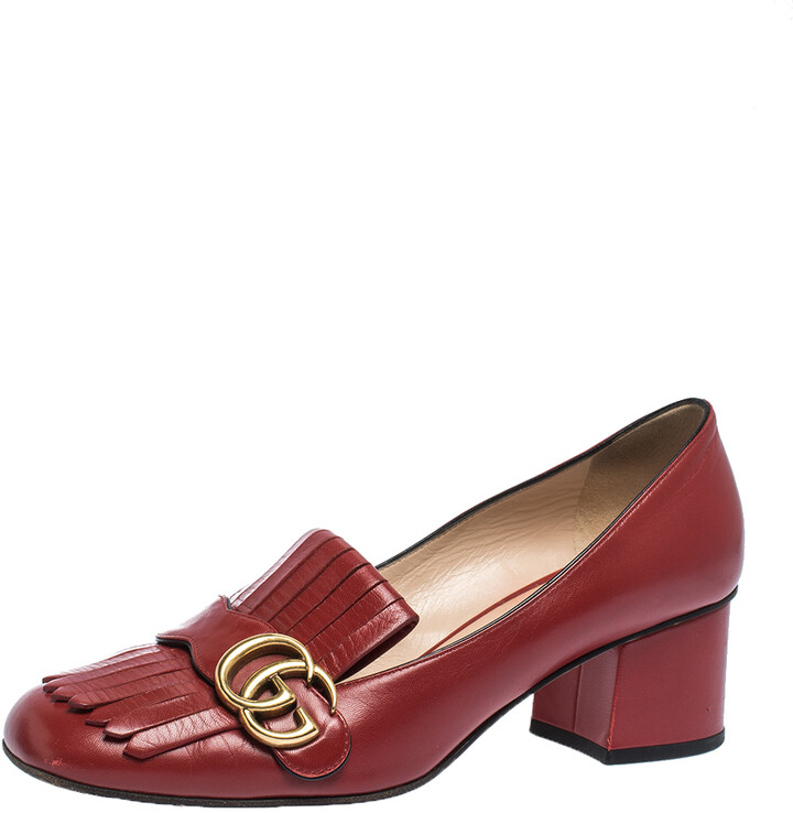 gucci marmont shoes red
