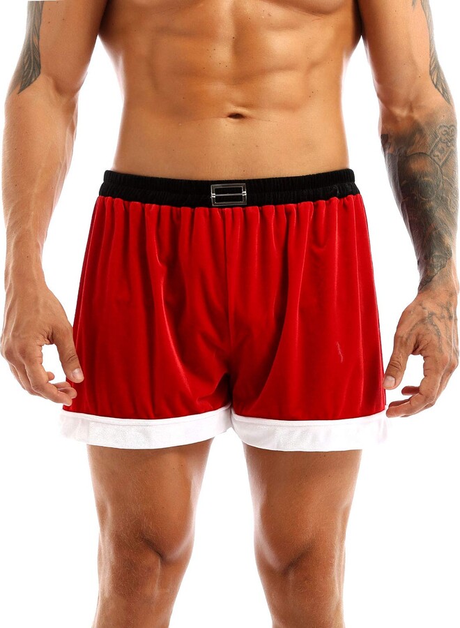 Freebily Christmas Santa Costume Male Underwear Boxer Shorts Sexy Men Funny  Panties Red Medium - ShopStyle