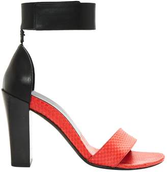 Chloé Red Python Sandals