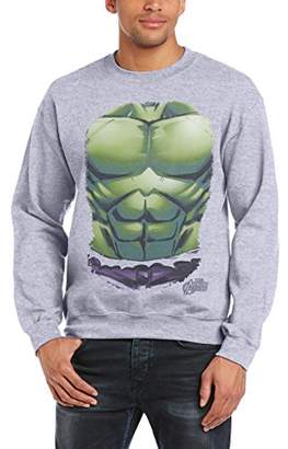 Marvel Men's Avengers Assemble Hulk Chest Burst Long Sleeve Sweatshirt