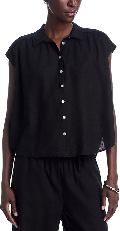 Single Thread Short Sleeved Button Front Camp Shirt