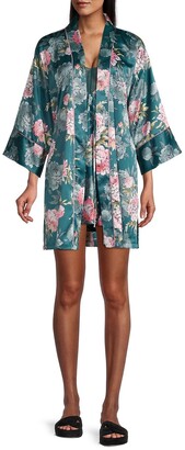 In Bloom Darby Satin Floral Robe