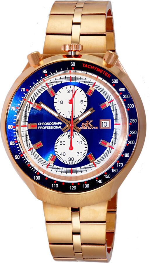 Adee Kaye Men's Muscle Blue Dial Watch