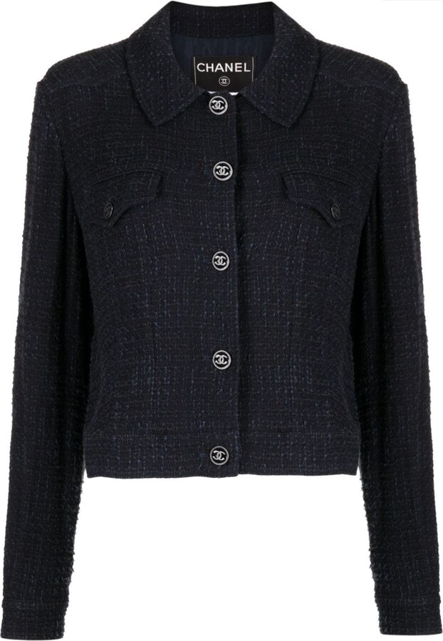Chanel Pre Owned 1996 Tweed Cropped Jacket - ShopStyle
