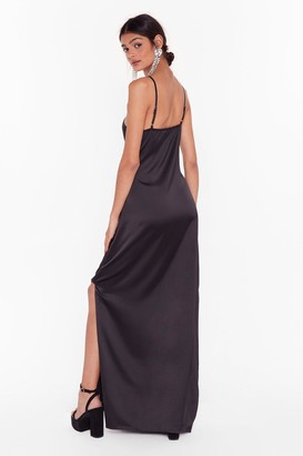 Nasty Gal Womens Studio Sleek When We Touch Maxi Dress - Black - 12
