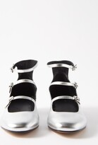 Thumbnail for your product : Le Monde Beryl Alexia 35 Metallic-leather Mary Jane Shoes