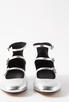 Le Monde Beryl Alexia 35 Metallic-leather Mary Jane Shoes