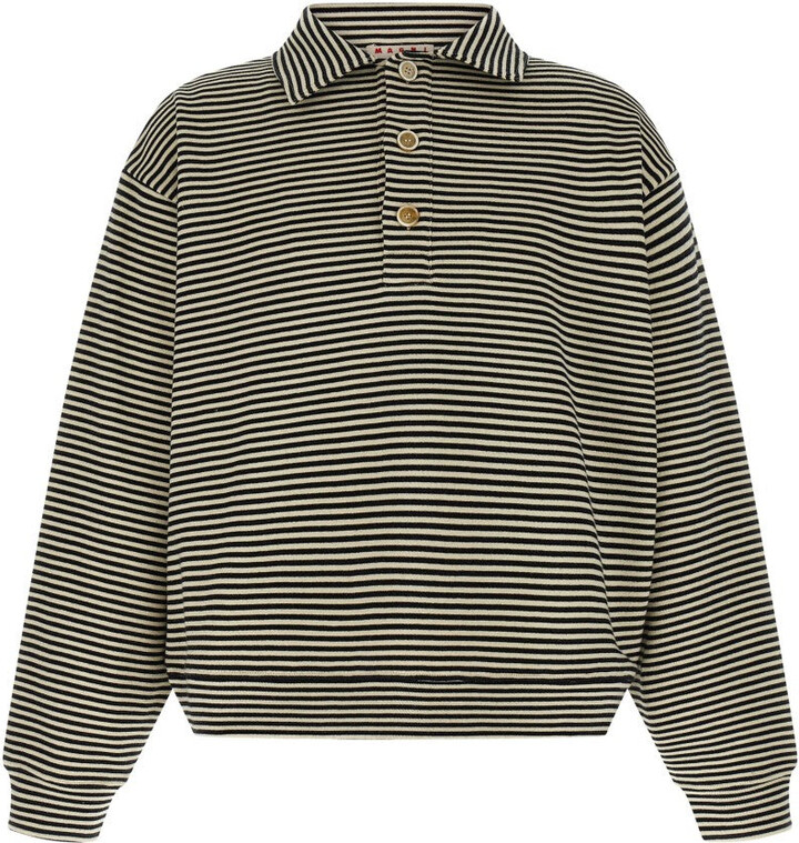 Marni Striped Polo Sweatshirt