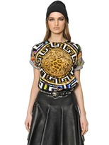 Thumbnail for your product : Versace Printed Crepe De Chine Top
