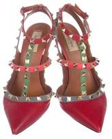 Thumbnail for your product : Valentino Leather Rockstud Sandals