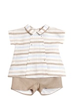 Thumbnail for your product : La Stupenderia Linen Shirt And Shorts