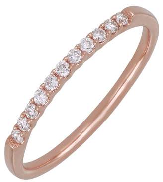 Bony Levy 18K Rose Gold Pave Diamond Stacking Ring - 0.14 ctw