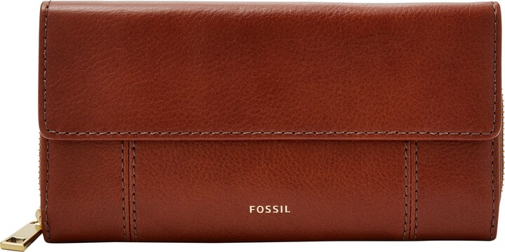 Derrick Leather RFID Magnetic Card Case Wallet - ML3812201 - Fossil