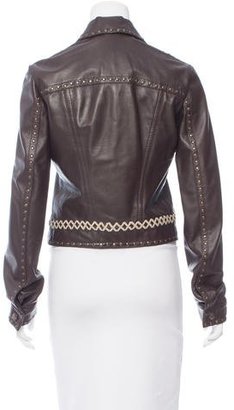 Just Cavalli Embellished Leather Jacket