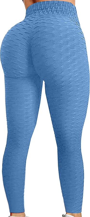 MObast Women's Full Length High Waisted Yoga Pants TIK Tok Bubble Hip ...